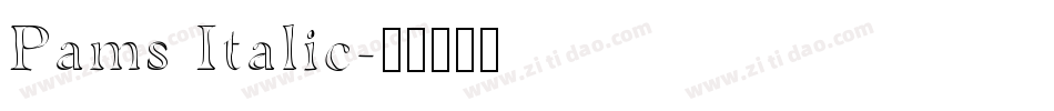 Pams Italic字体转换